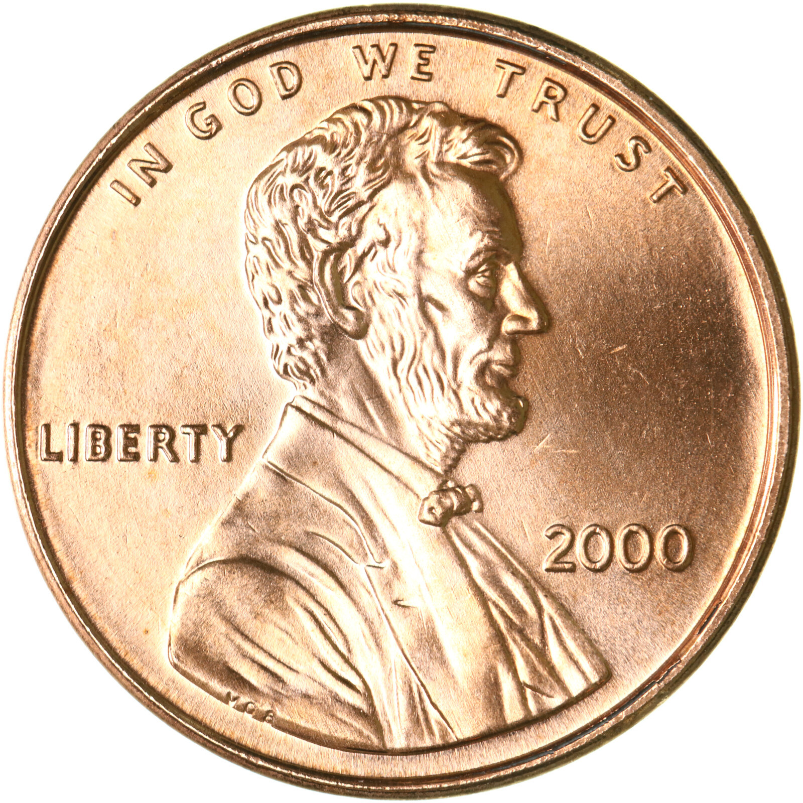 2000 (P) Lincoln Memorial Cent Choice BU Penny US Coin