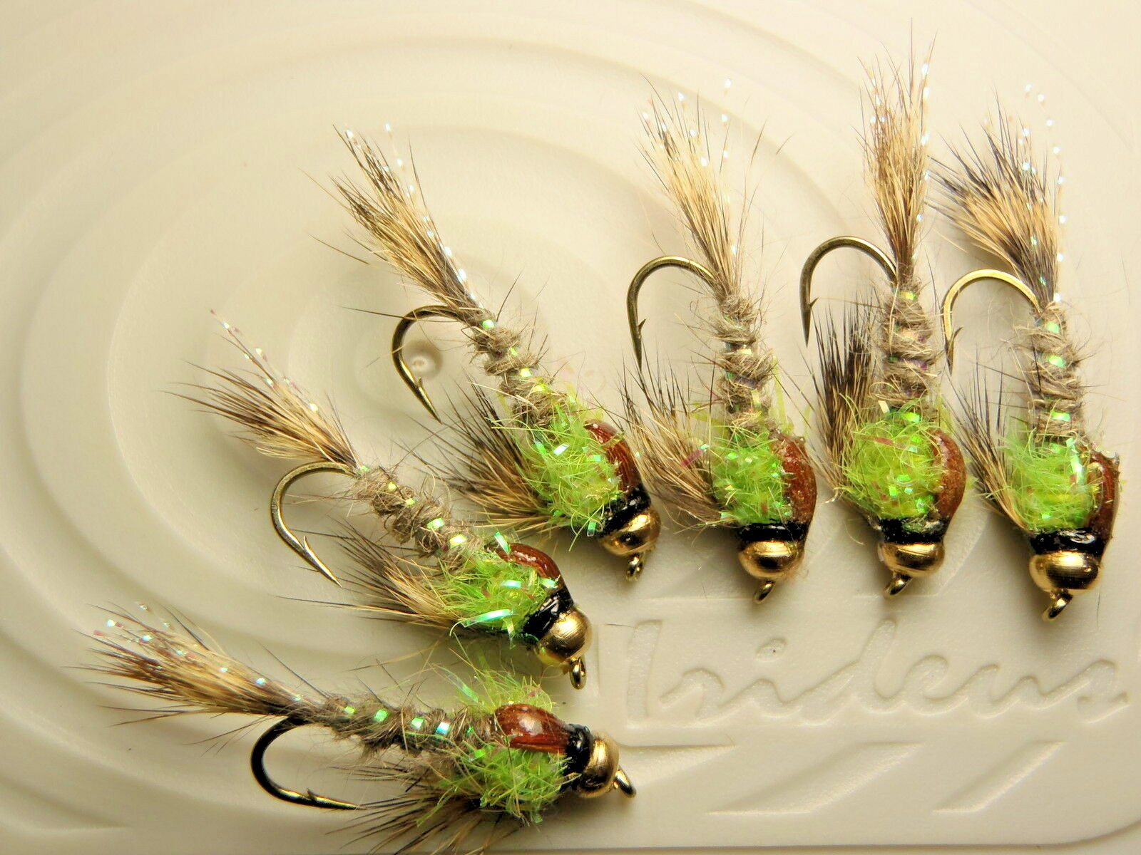 Irideus Limelight Flicker  Nymph  Custom Fly River trout fish steelhead flies