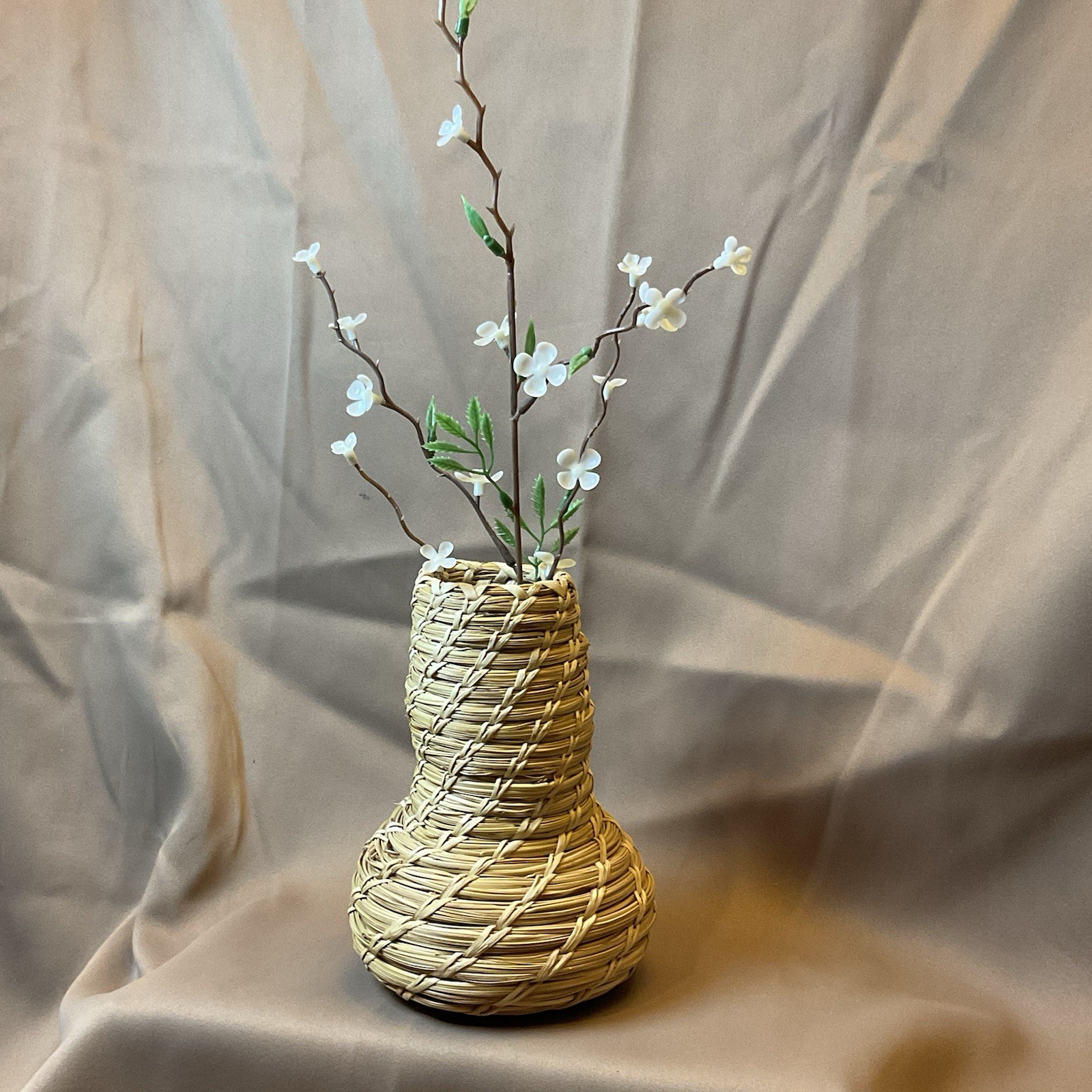 Handwoven Coiled Basket Vase