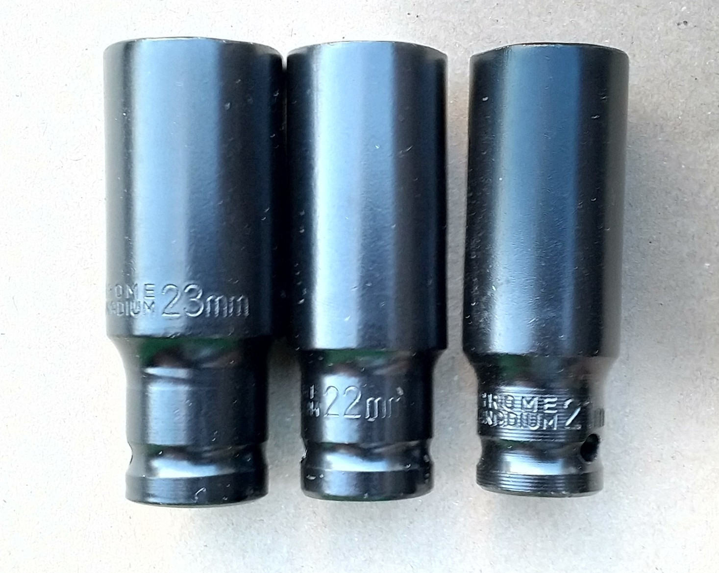 3Psc Impact Socket, 21 - 23mm