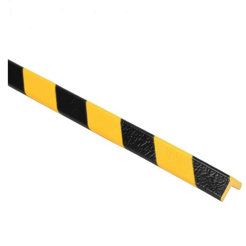 Corner Bumper Guard PRO-SAFE Low Profile Polyurethane: Yellow/Black, 40" Long