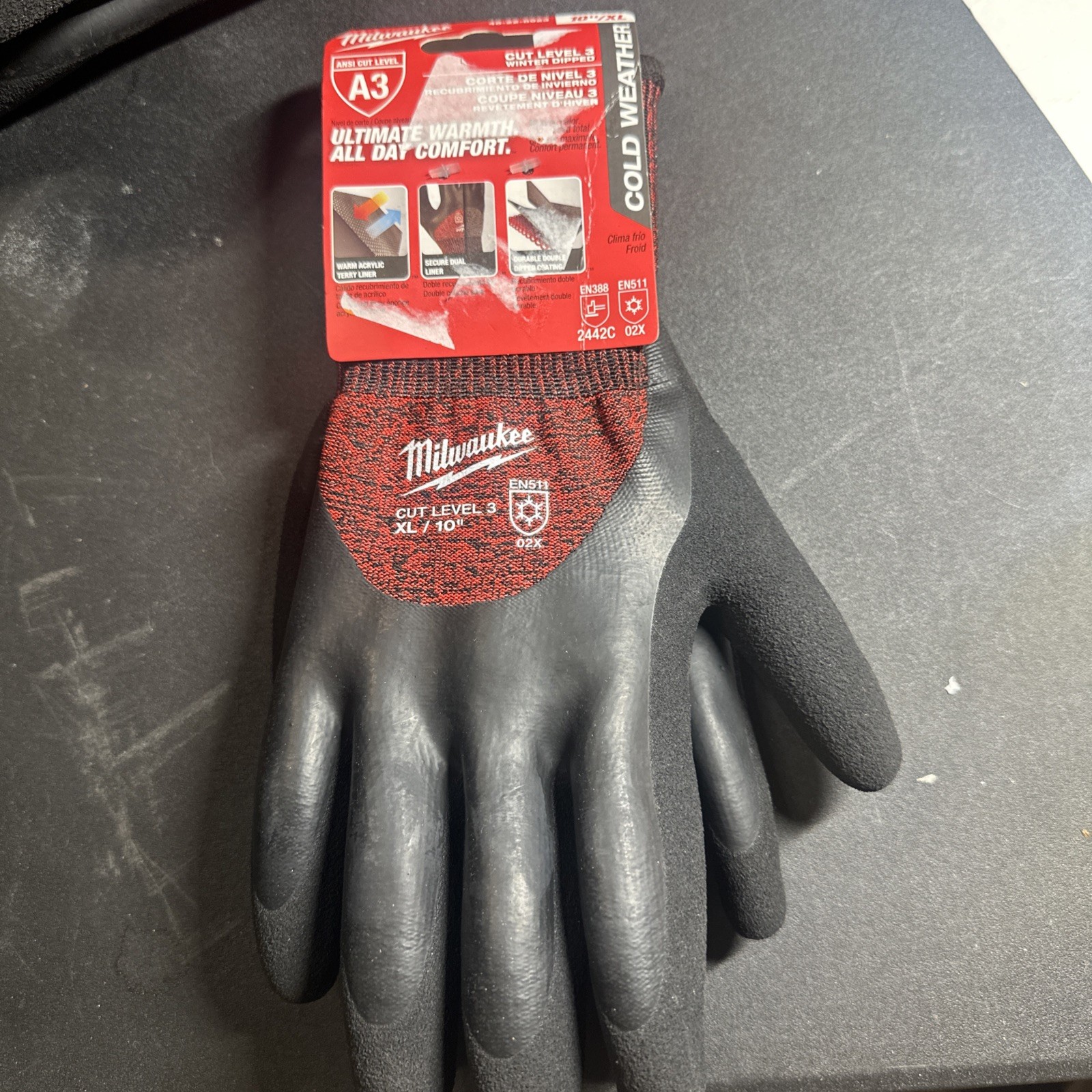Milwaukee 48-22-8923 ANSI Cut Level 3 Winter Insulated Work Gloves - XL
