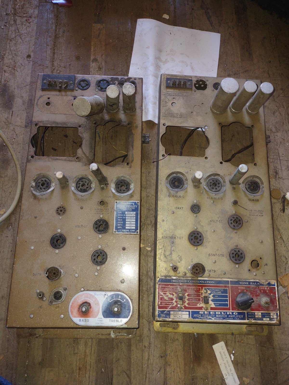 seeburg arcade jukebox high fidelity sound amp parts lot  #6030