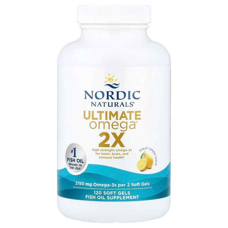 NORDIC  Naturals Ultimate-Omega 2X ,Lemon Flavor 180 Soft Gels-New Fast Shipping