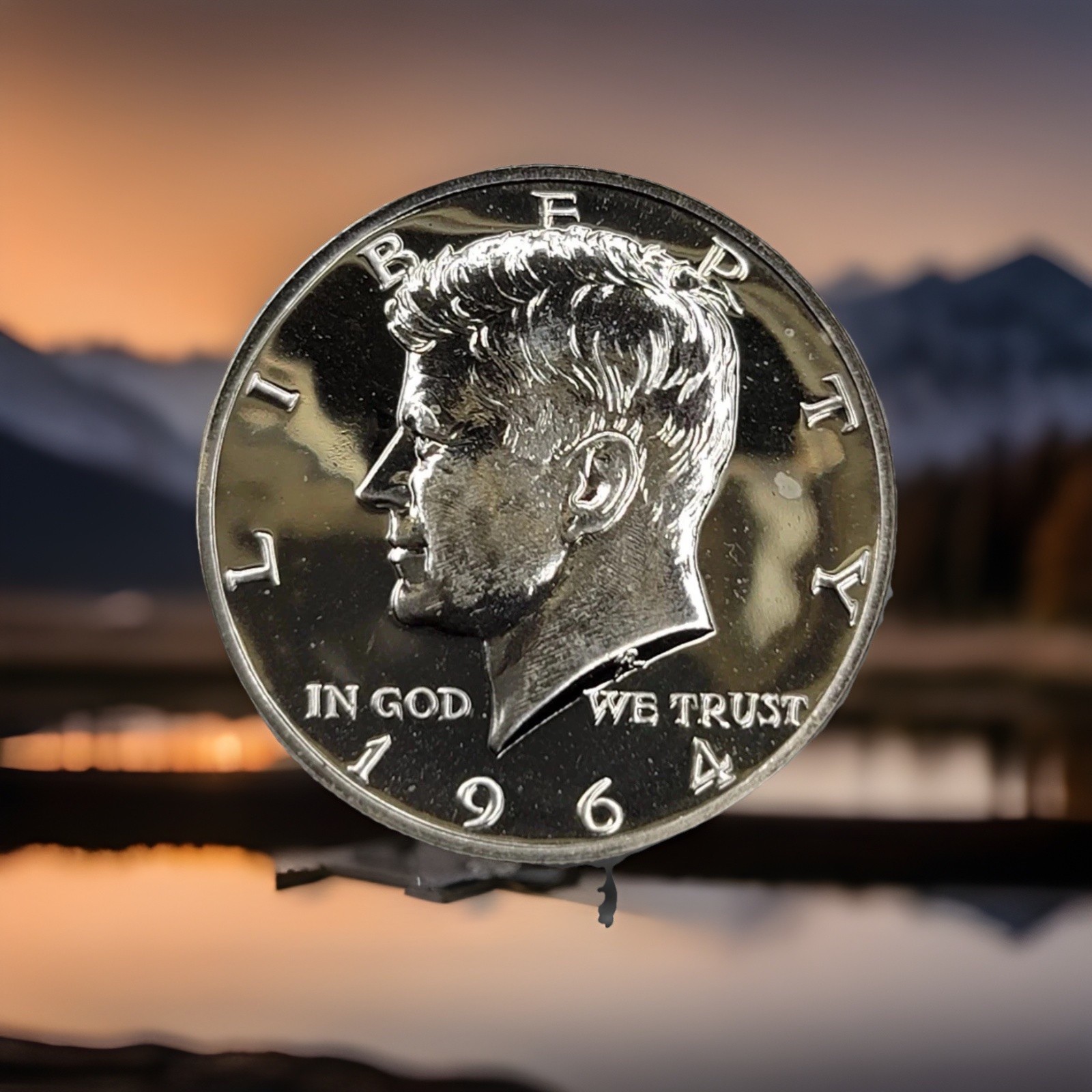 1964 Kennedy Proof Accented Hair Bottom Serif On  “I” Missing US Historical Coin