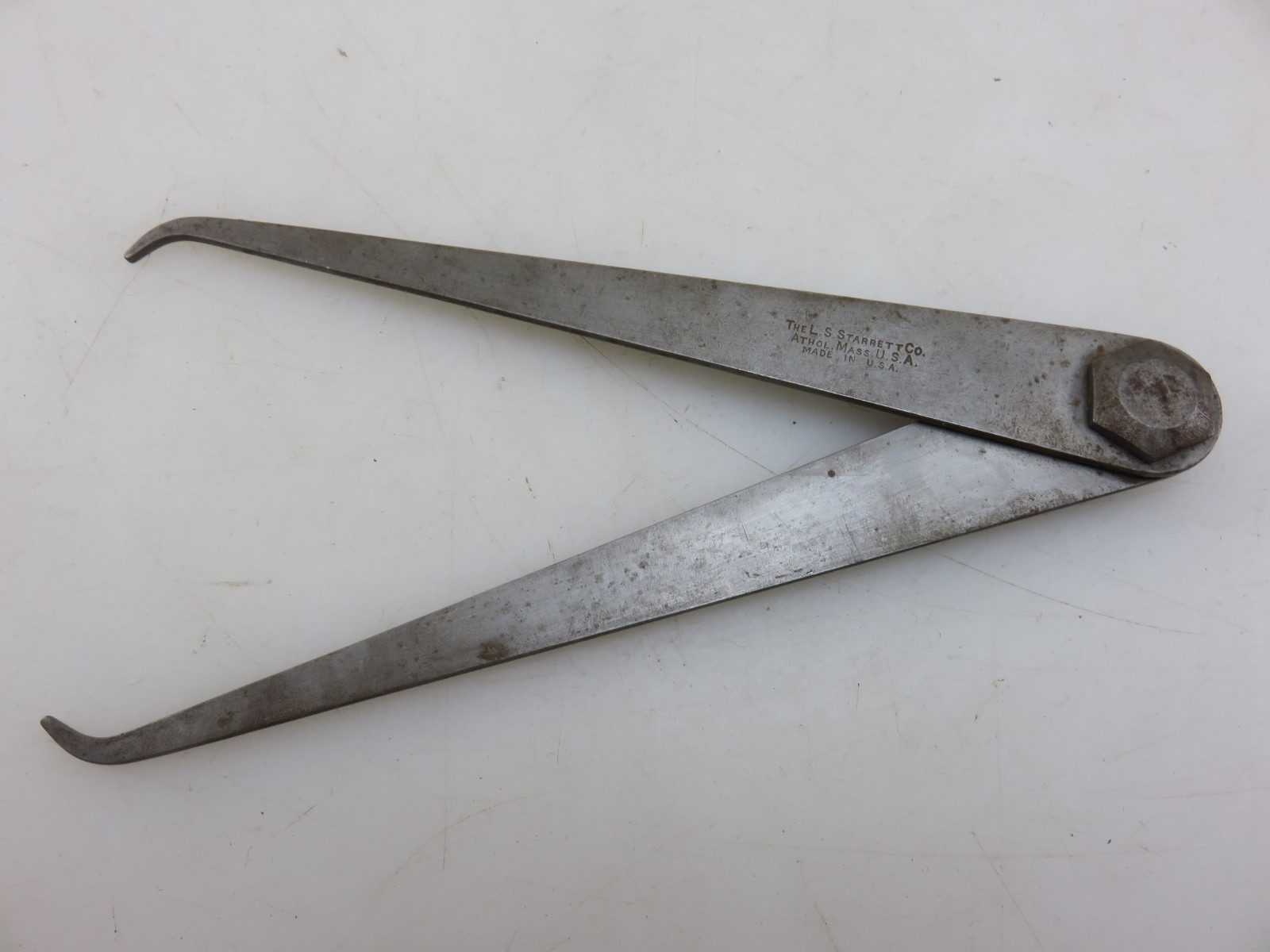 L.S. Starrett Firm Joint Outside Caliper 6" Flat Legs Vintage USA