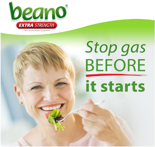 Beano Extra Strength Gas Relief Tablets 100 Count Vegetarian Antigas Support