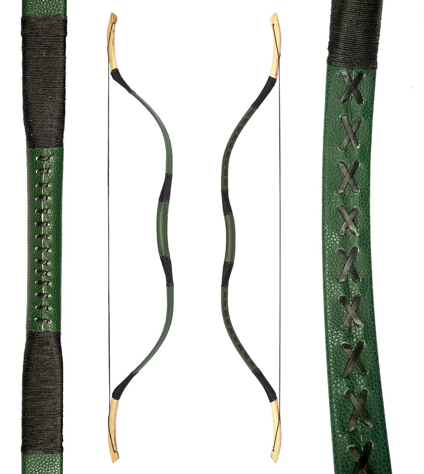 AF Archery Fiberglass Recurve Bow, 53" Traditional Horse Bow, Mounted Archery...