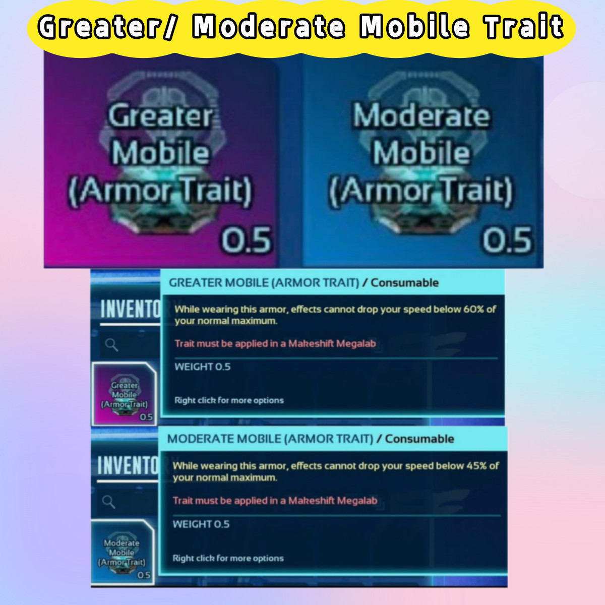 -ARK  Survival Ascended - Greater/Moderate Mobile Armor Trait PVE PC/XBOX/PS
