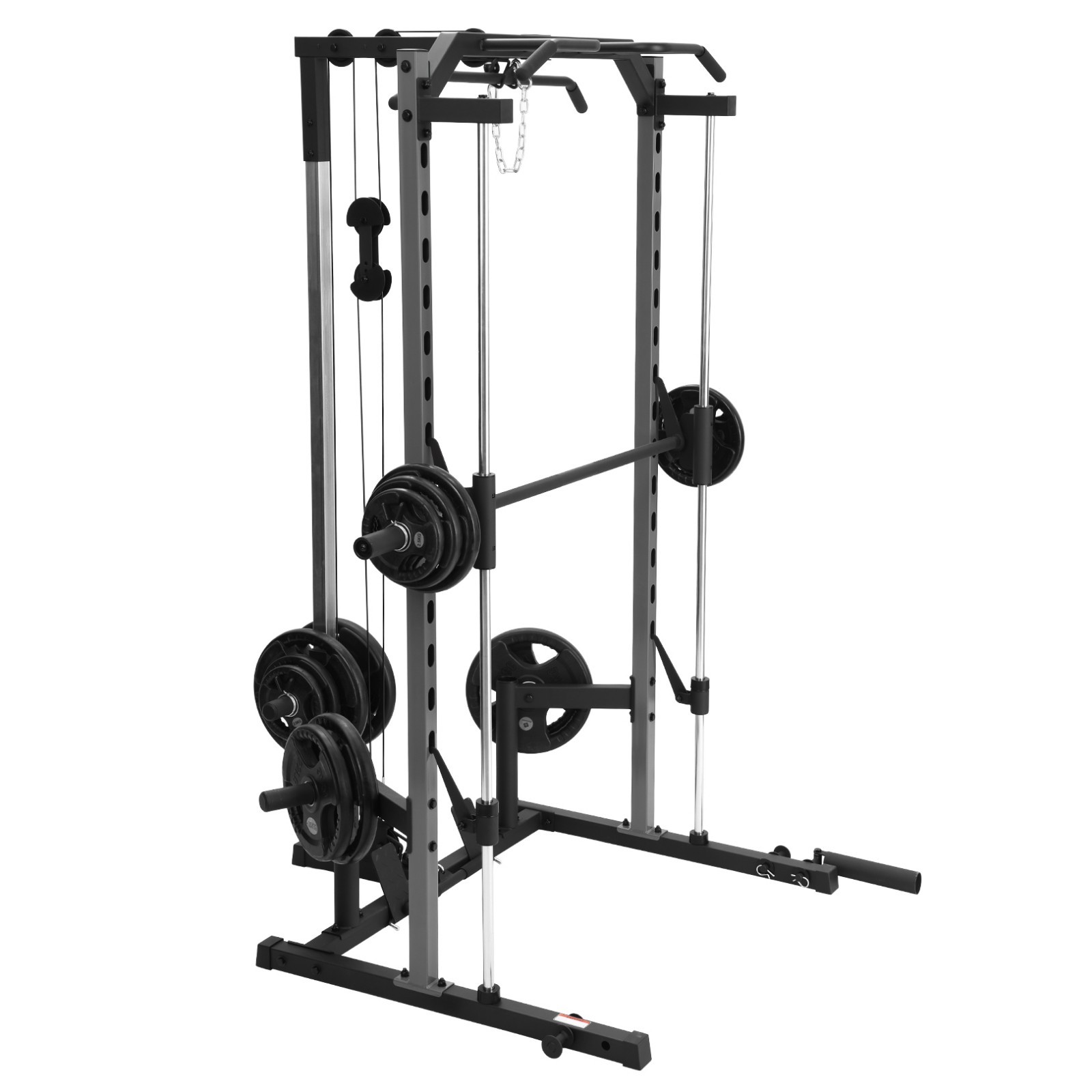 1400 Lbs Power Cage Smith Machine Multi-Function Squat Rack with LAT-Pull Down🔥