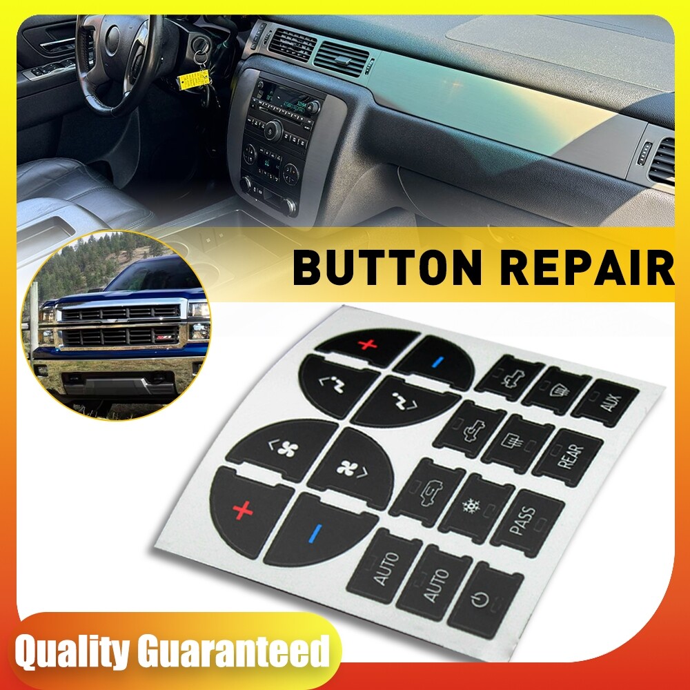 A/C Dash Button Repair Sticker Car Accessories For 2007-2014 Chevrolet Silverado