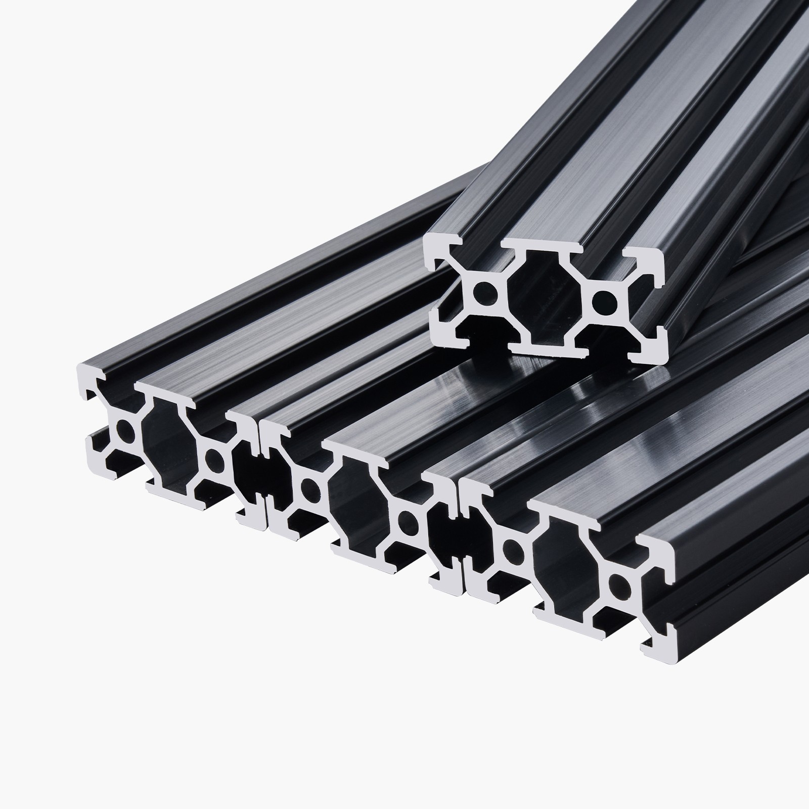 Uimoso Set of 5 T-Slot 2040 Aluminum Rails, 47.2 in (1200 mm), Anodized Finish