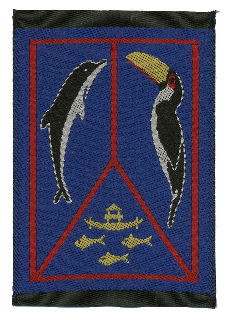 French Army Woven Cloth Badge: Commandement Antilles-Guyane ca. 1990  L341