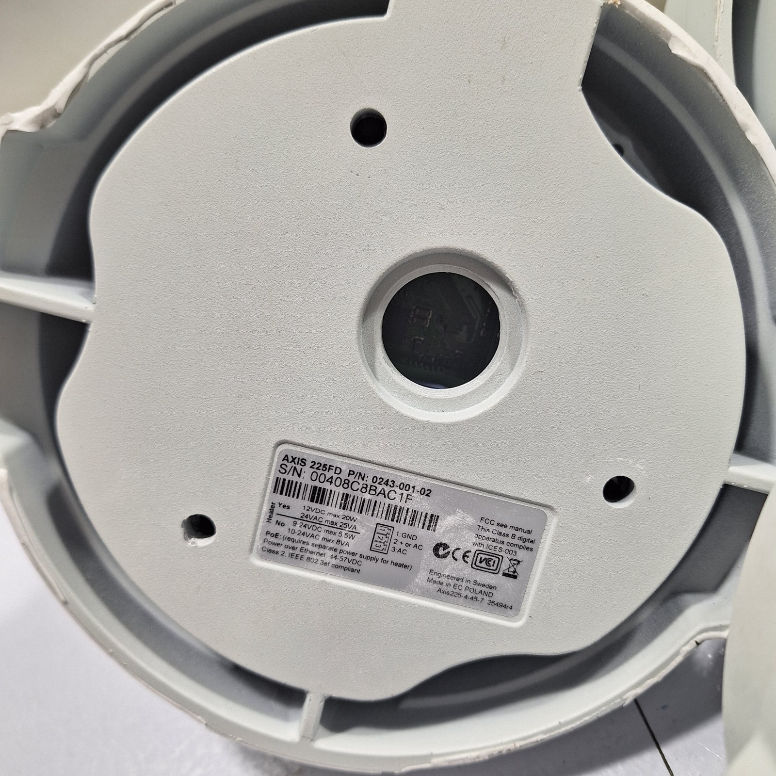 (3) Axis 225FD Dome Network IP POE Web Surveillance Security Camera