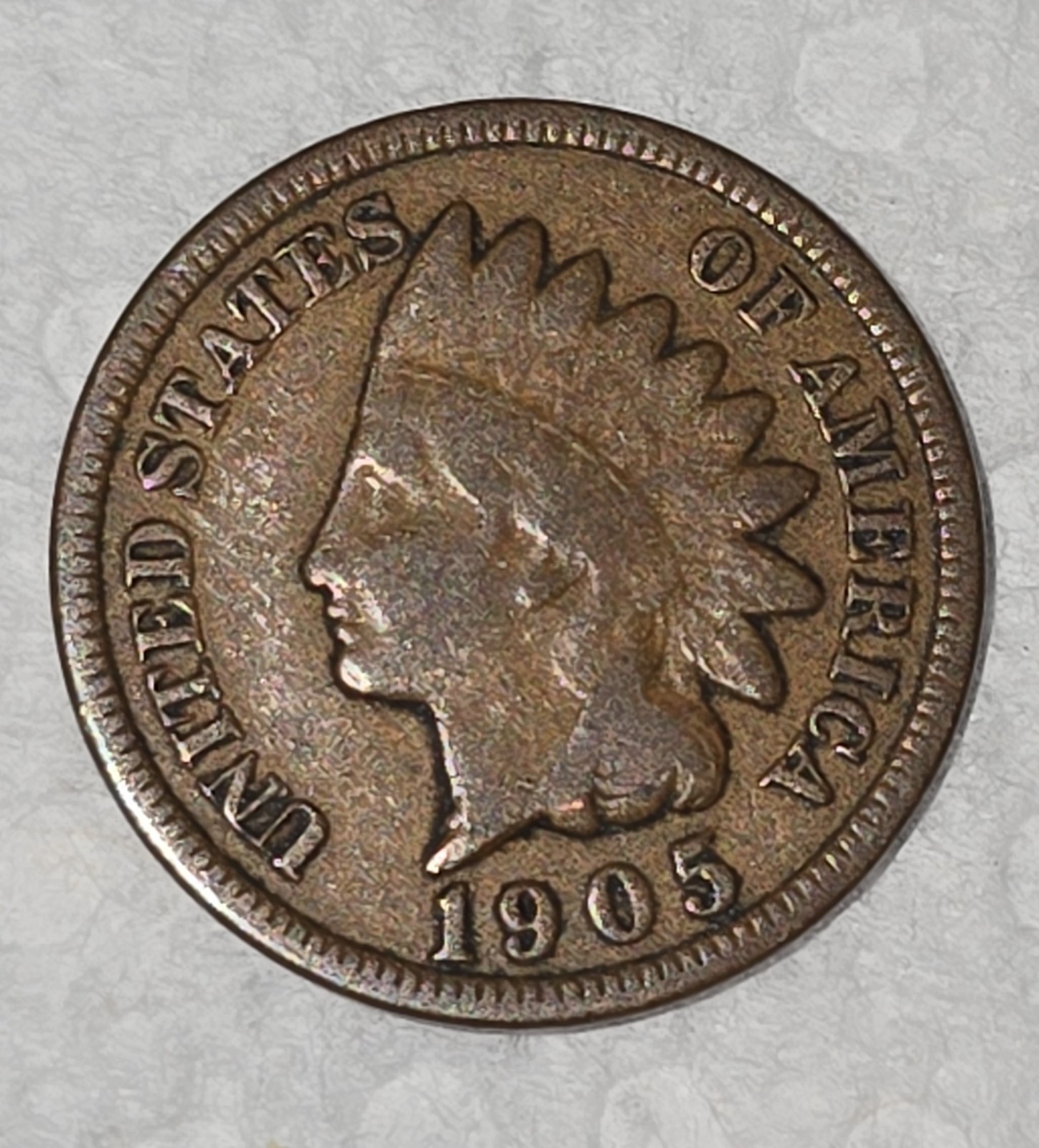 1905 P Indian Head Penny Cent 1c Coin Ungraded Circulated Uncertified