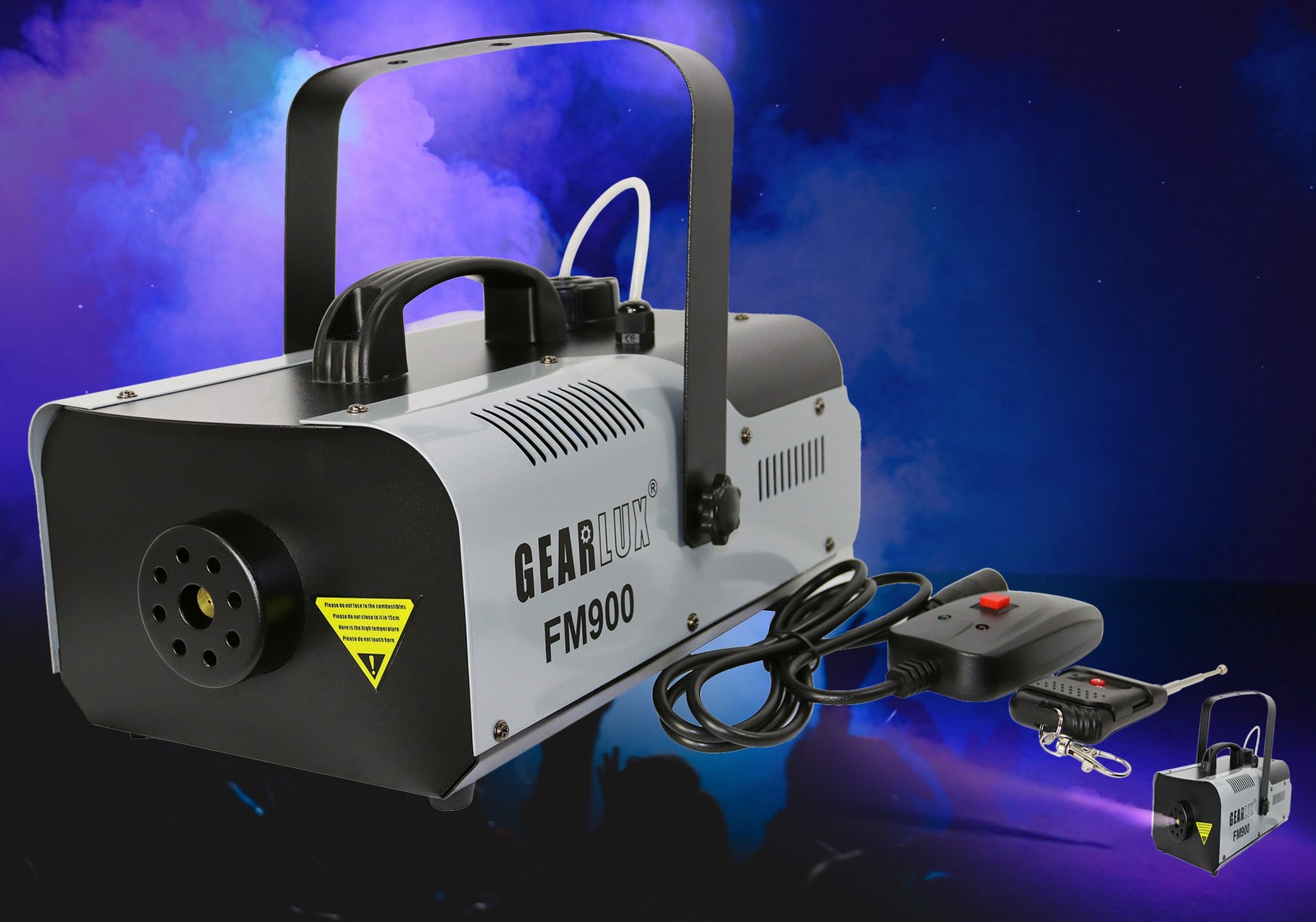 Gearlux 900-Watt Compact Fog Machine with Wire and Wireless Controls