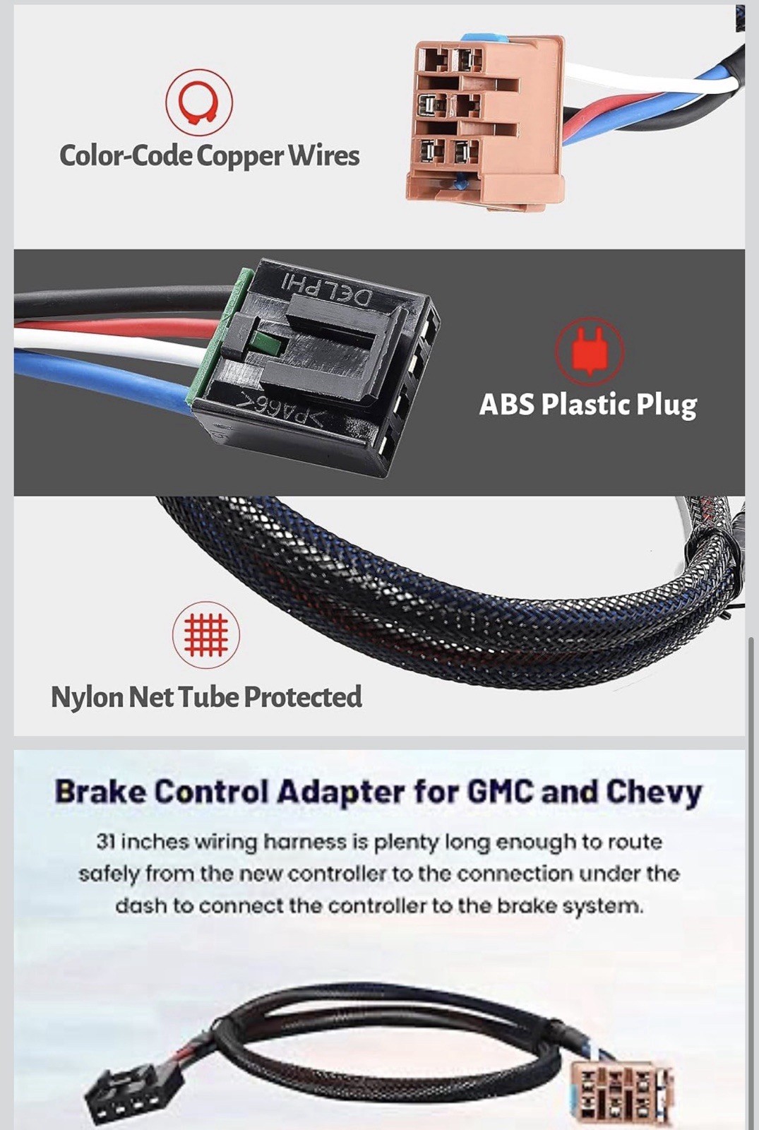 Brake Controller Adapter 3015-P for 2003-2006 Chevy