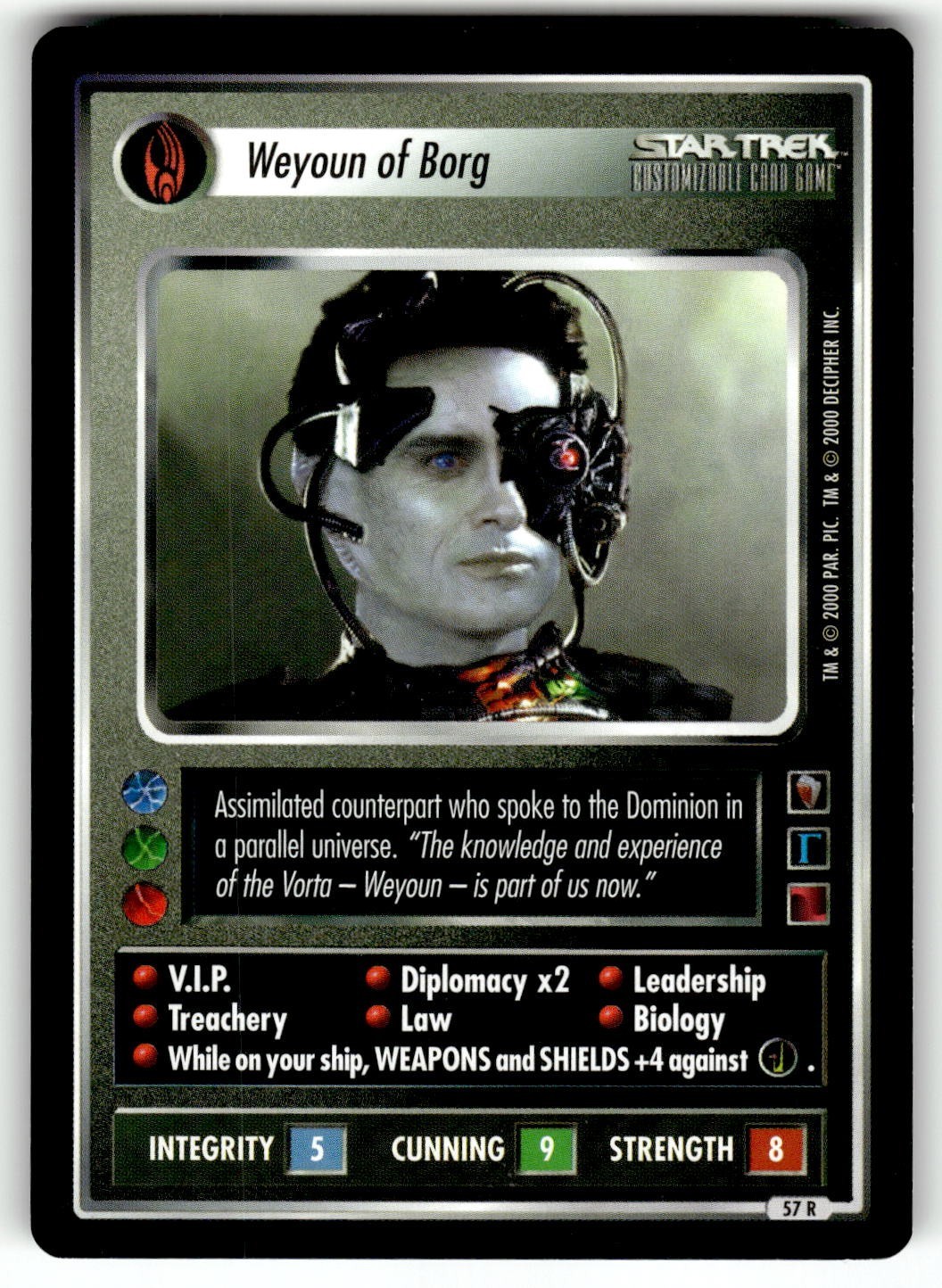 2000 Star Trek: Mirror Mirror Card 57/131 Weyoun of Borg