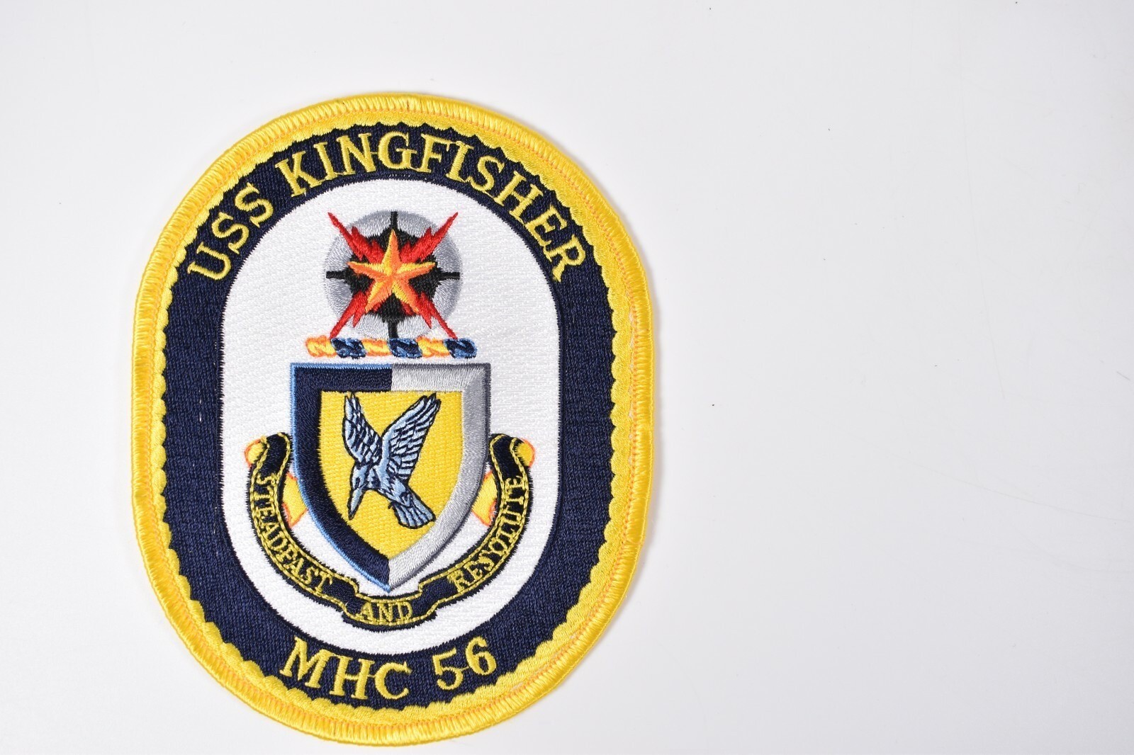 USS Kingfisher MHC-56 Osprey Class Mine Hunter U.S. Navy Patch Embroidered NOS