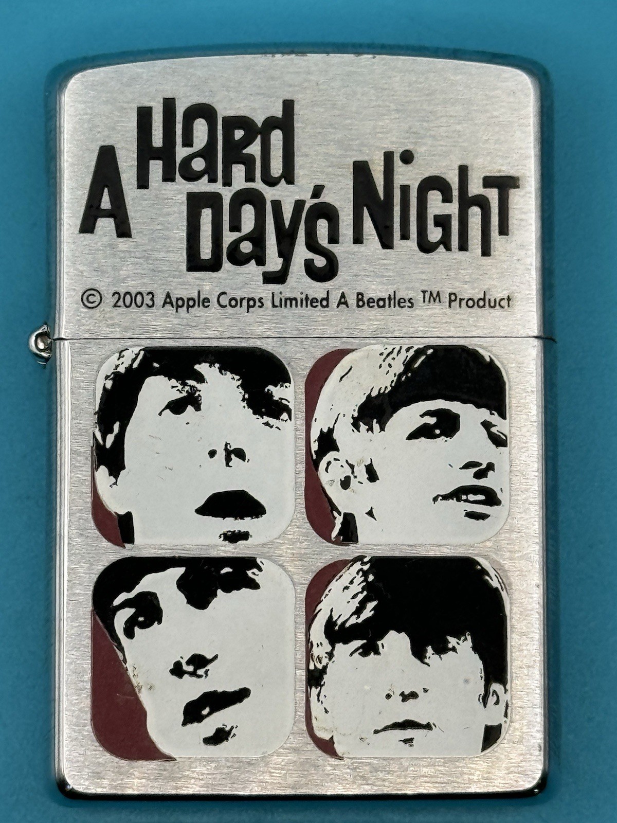 Vintage 2004 A Hard Days Night Chrome Zippo Lighter NEW