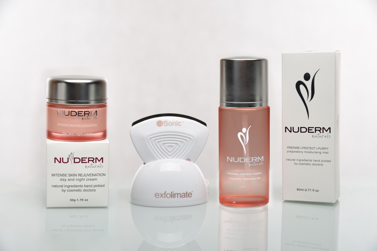 exfolimate iSonic Skincare exfoliation 1xNuderm exfoliating oil 1x Nuderm cream