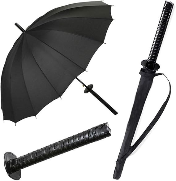 Timiwis Samurai Umbrella Creative Semi-Automatic Katana,Gifts For Cosplay Dec...