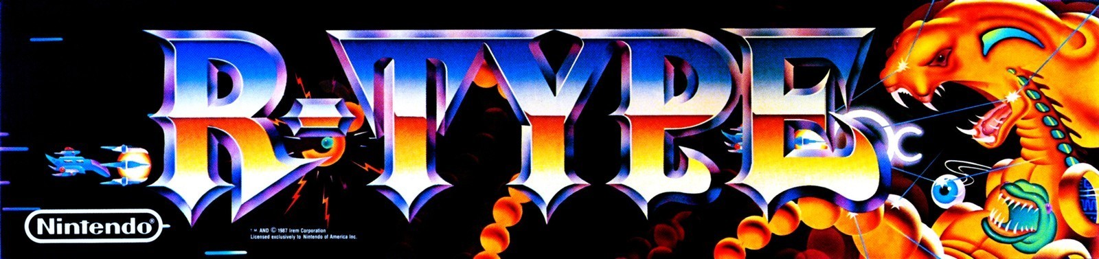 1 R-Type Arcade Marquee Header/Backlit Sign