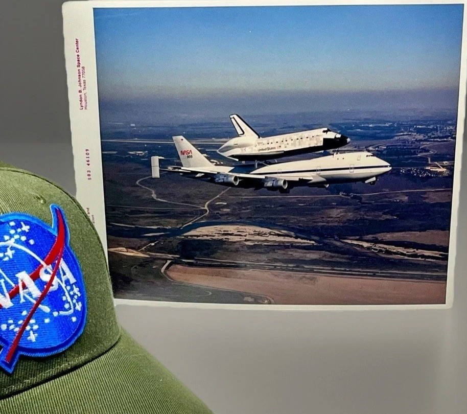 Vintage NASA Photo S83-46109 Red Number Discovery 747 SCA 905 Kodak Watermark