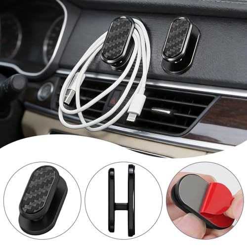 4PCS Car Mini Hooks, Car Dashboard Hooks, Multifunctional Self-Adhesive