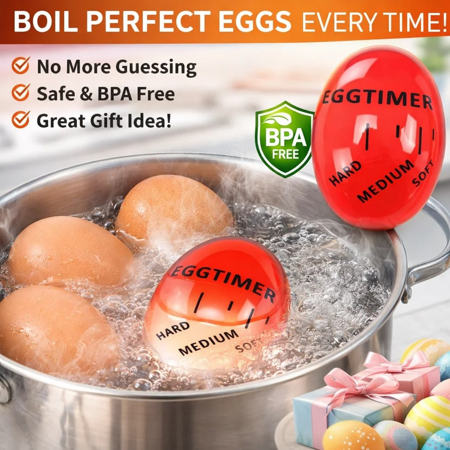 1 pc Egg Timer & Doneness Indicator for Perfect Boiled Eggs