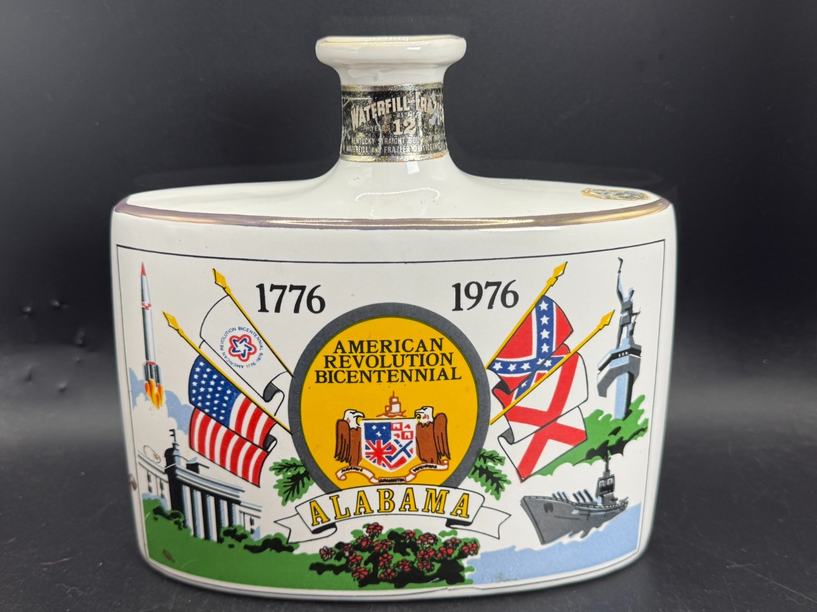 Alabama American Revolution Bicentennial Decanter Bottle No Stopper