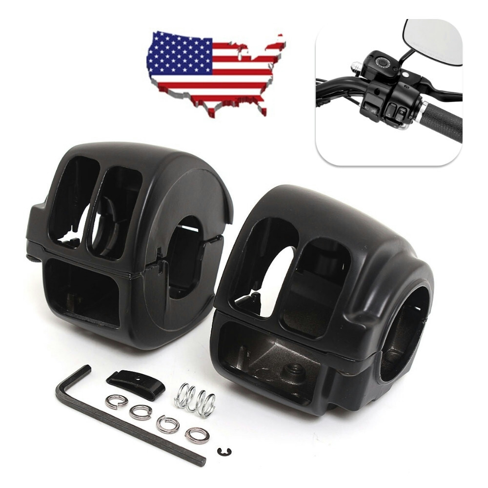 Black L&R Switch Housing Kit Cover Fits For Harley Dyna Street Bob FXDB Softail