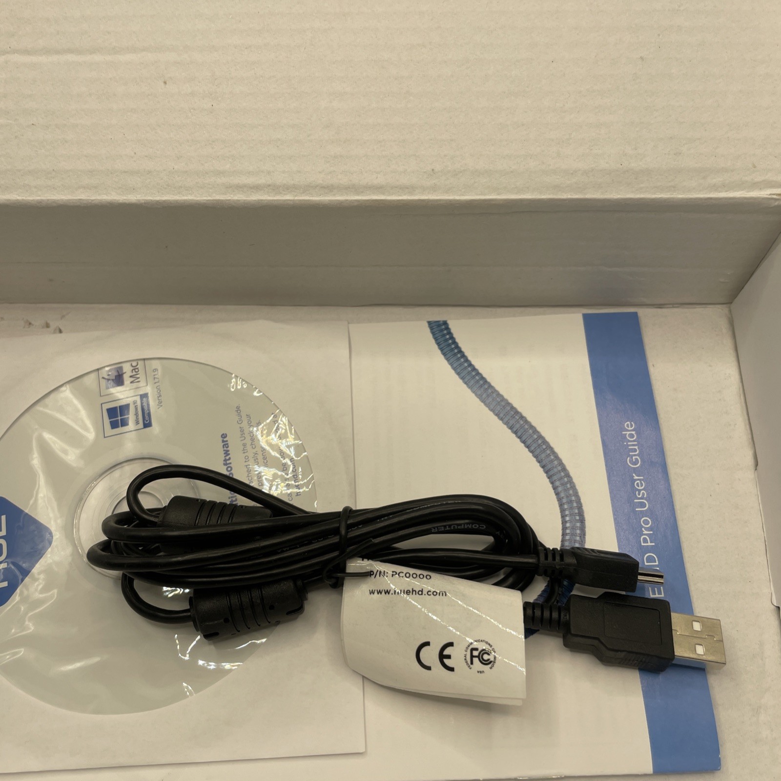Black Hue Flexible HD Pro USB Document Classroom Camera Built-in Microphone