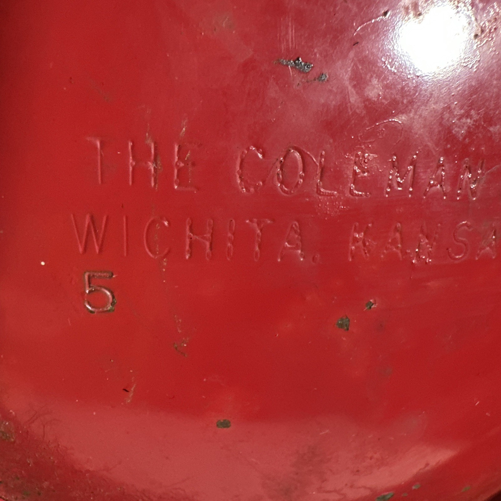 Vintage 5/72 Coleman Model 200A Red Camping Lantern without globe untested