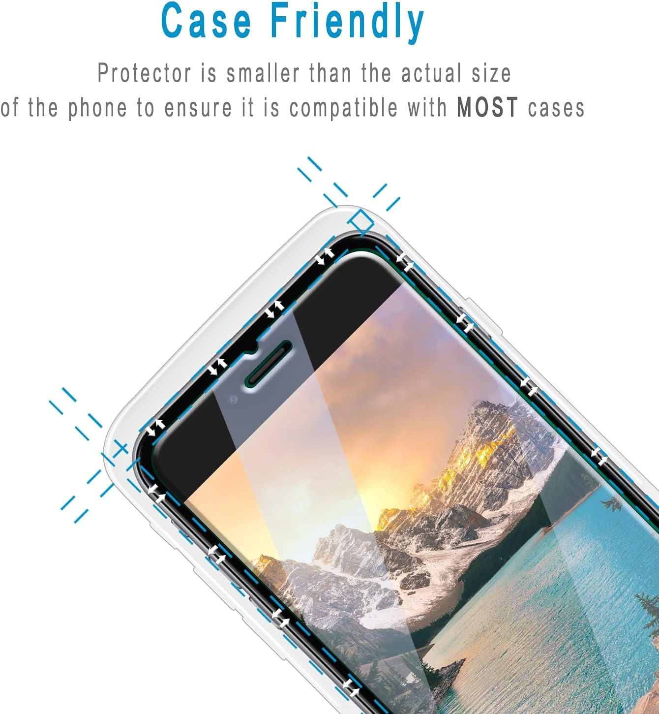 2 Pack) Tempered Glass For iPhone SE 2020, iPhone 8, iPhone 7, iPhone 6S, iPhone