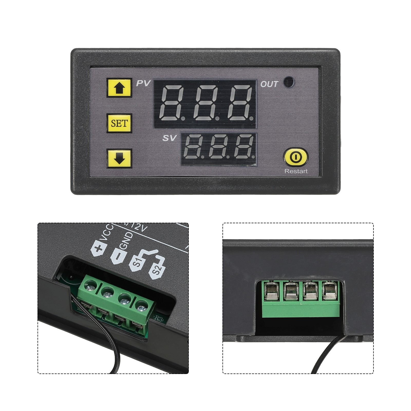 2 Pack W-3230 10A AC 110-220V Digital LED Temperature Controller