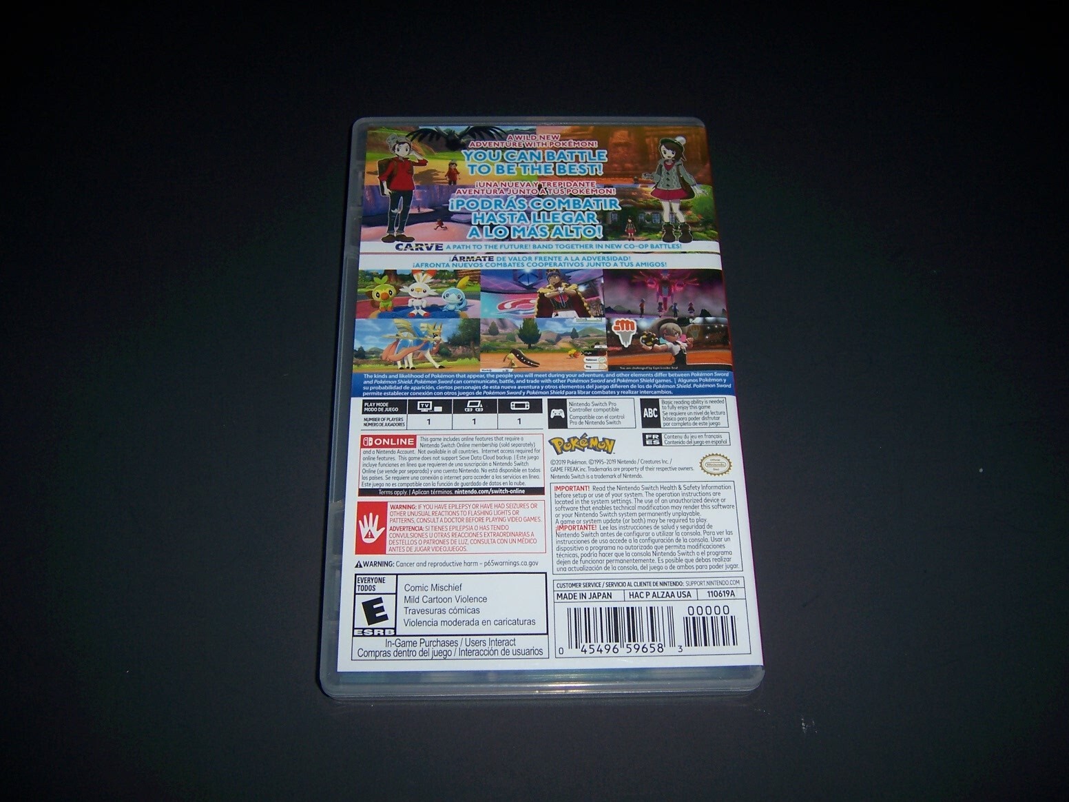 Authentic Replacement Original Case ONLY - Pokemon Sword - Nintendo Switch Box