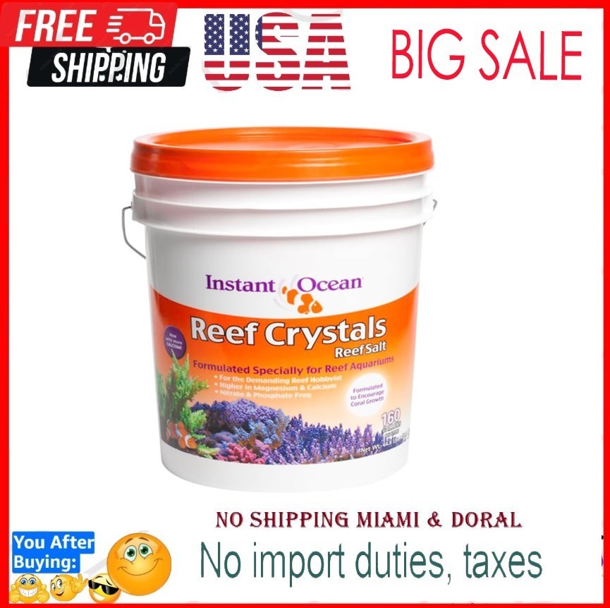 Instant Ocean Reef Crystals Reef Salt For 160 Gallons, Enriched Formulation
