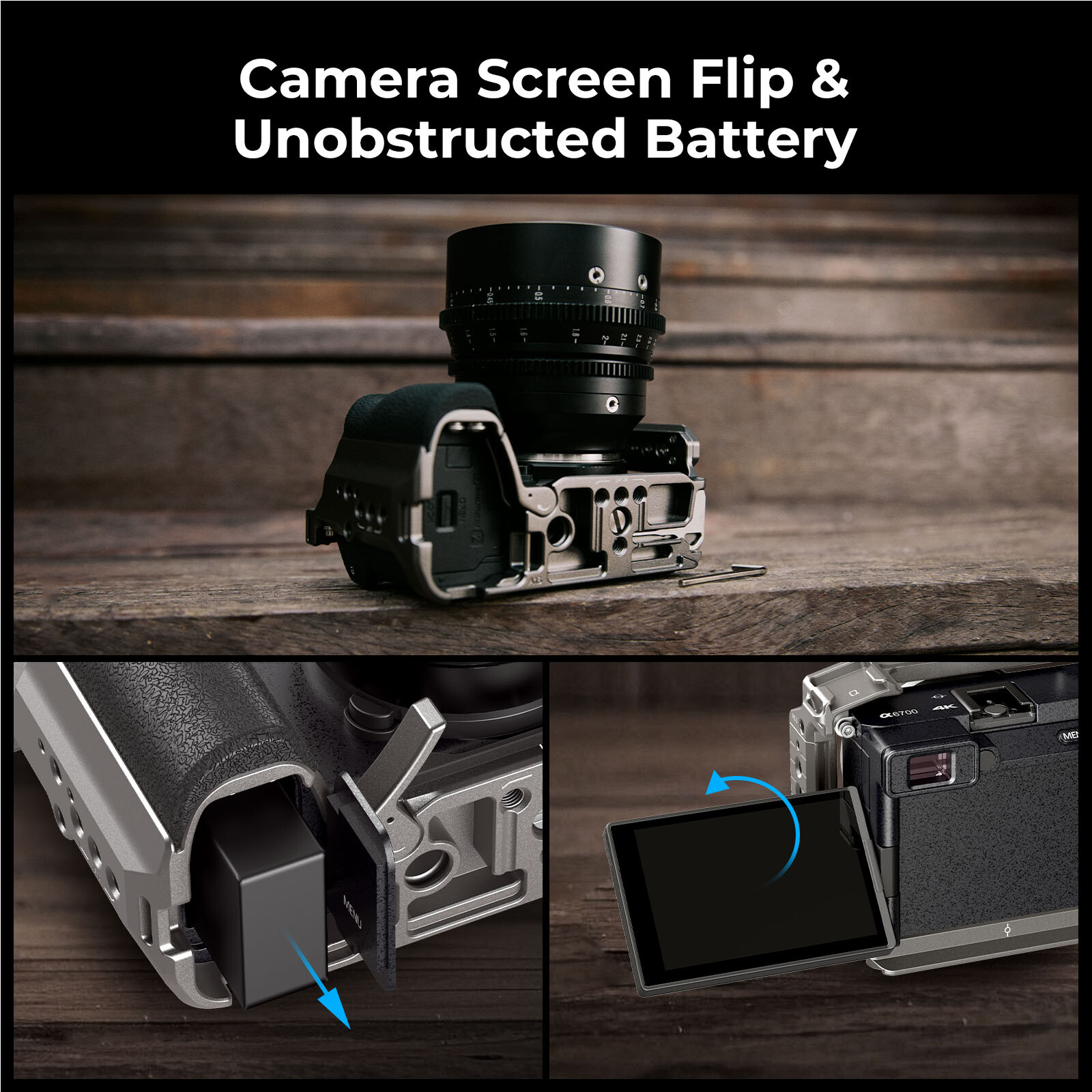 SmallRig A6700 Camera Cage + Top Handle Kit for Sony Alpha 6700 Camera