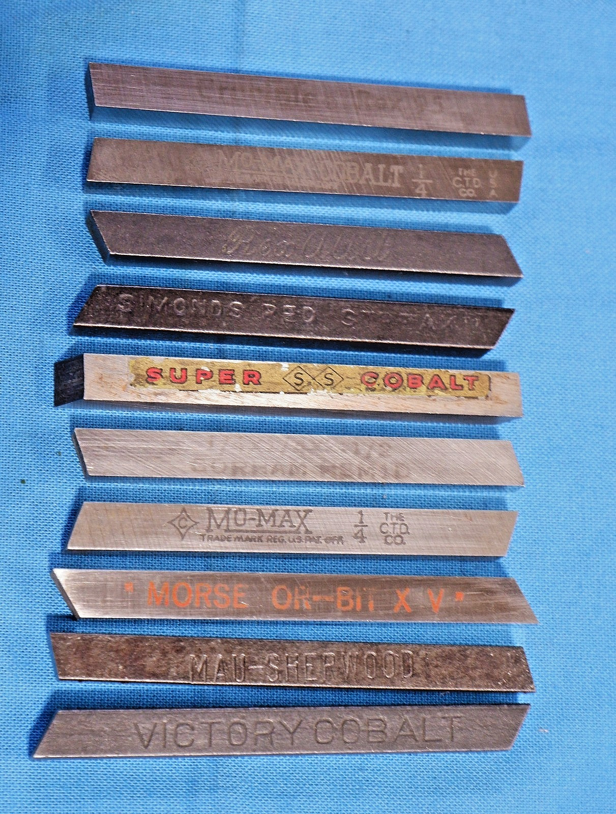 HSS Tool Bit, 1/4 sq - Vintage Selection - 10 pc - FreeShip