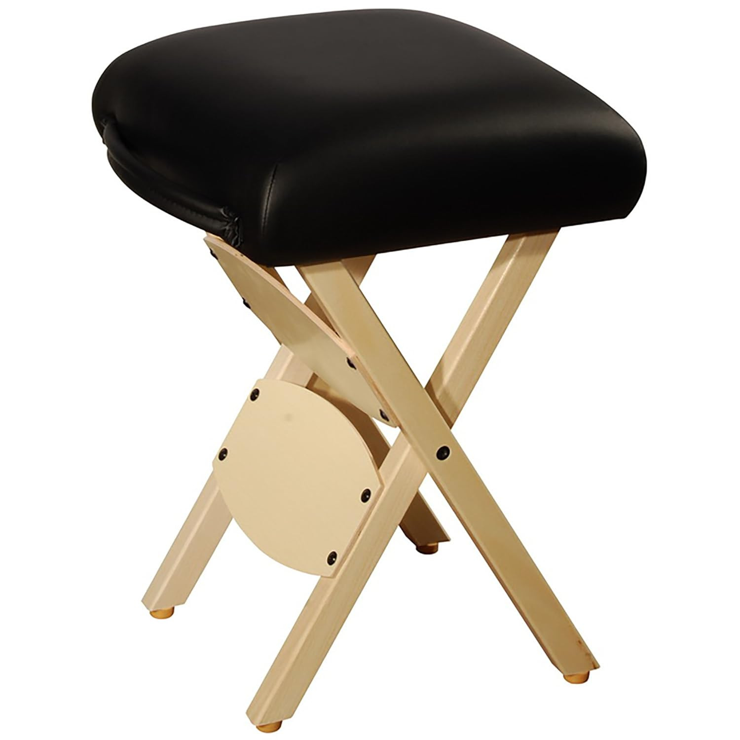 Wooden Portable Folding Massage Stool- Lightweight Wood Foldable Tattoo Stool-Po