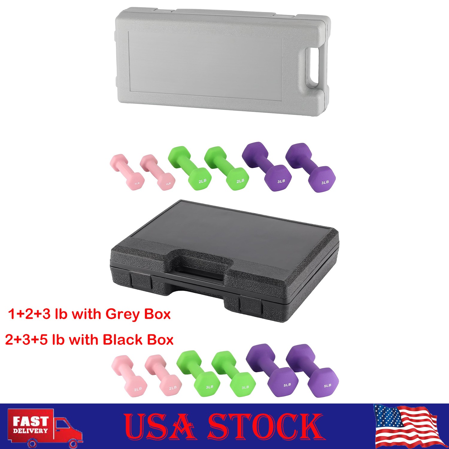 Neoprene Dumbbell Set for Home Gym Pair Hand Weight Free Weights for Women Men