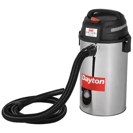 Dayton 61Hv95 Shop Vacuum, 3 3/4 Gal, 3 1/2 Hp