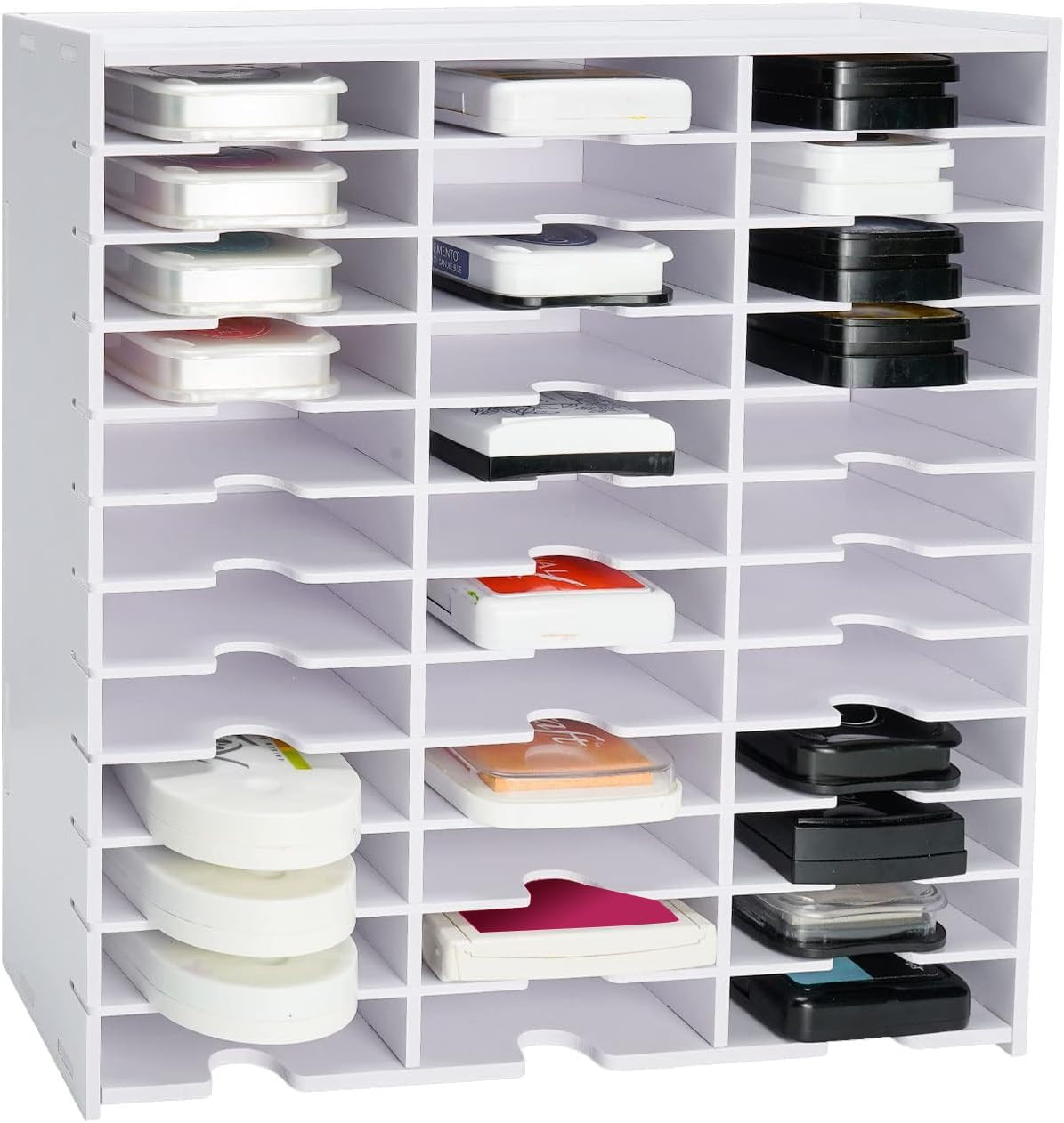 36 Grids  Pad Storage, Wall-Mountable Stamp Pad Organizer | Compatible with Stan