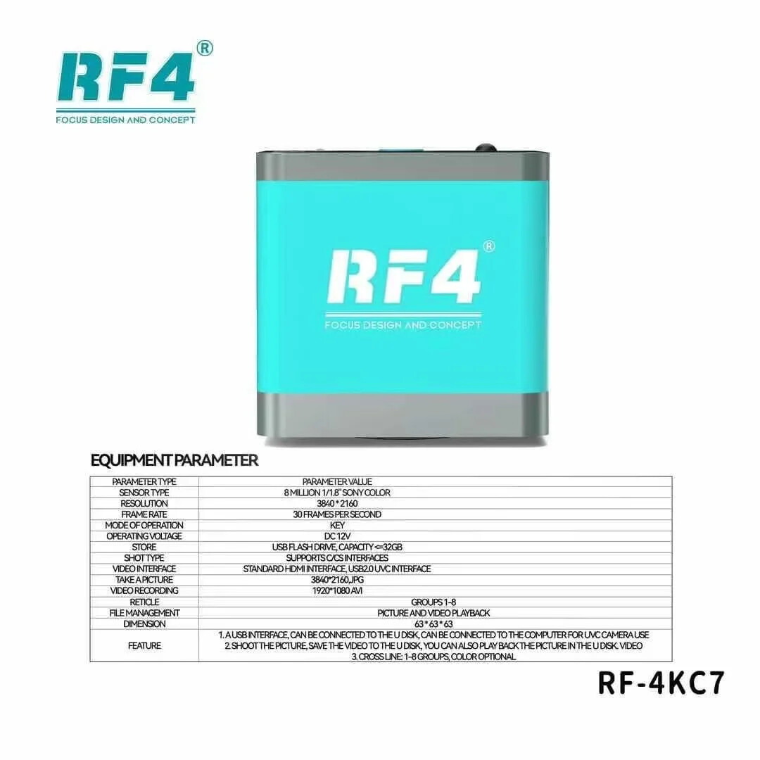 RF4 RF-4KC7 Large-field 4K Industrial Camera Microscope Camera HDMI 1080P HD