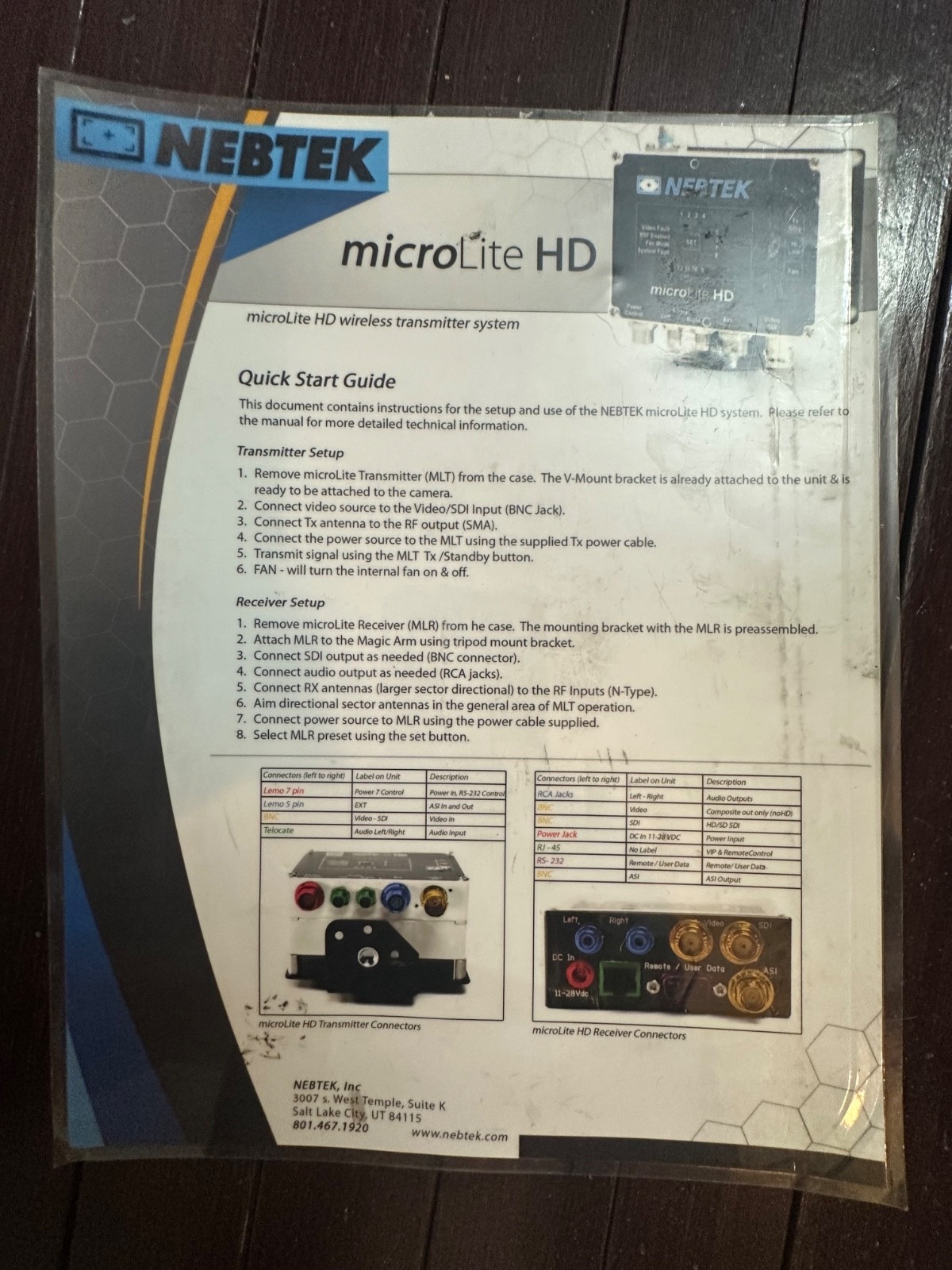 Vislink Microlite Wireless Transmitter & Receiver. Very good condition