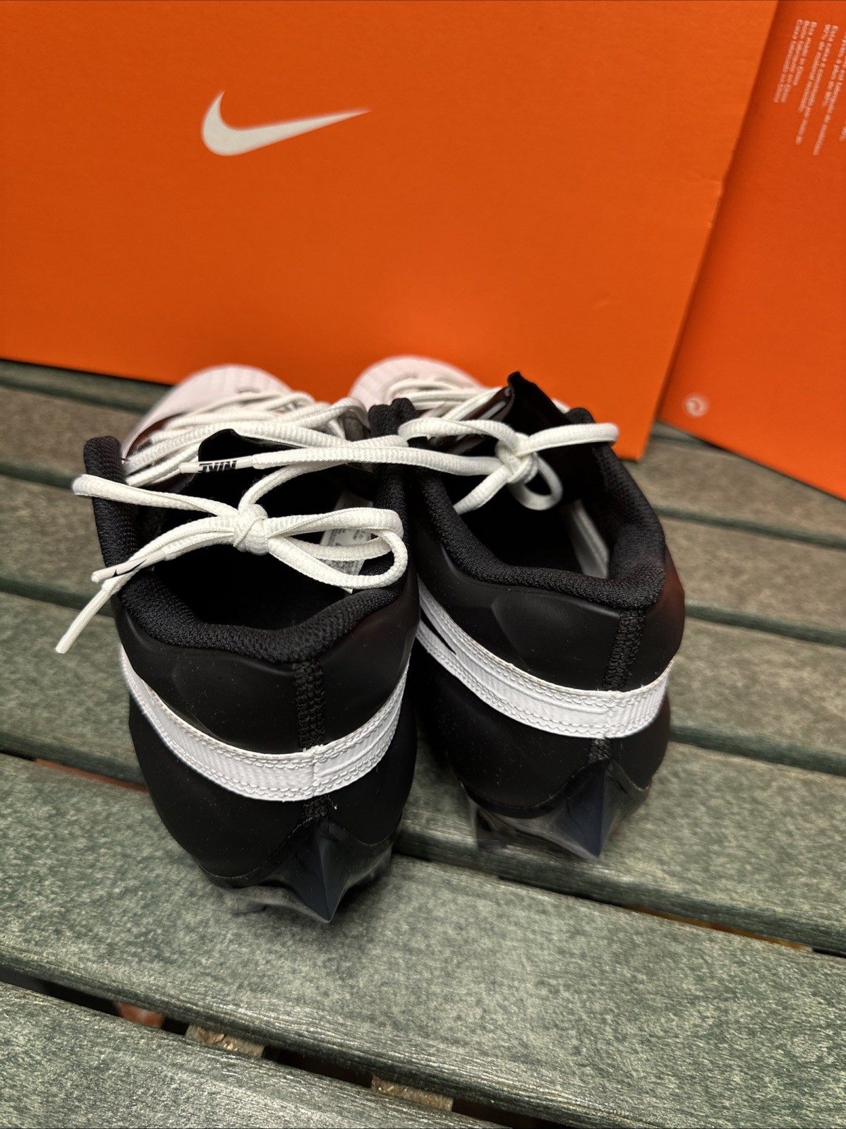 Nike Vapor Edge Elite 360 2 White Black Football FJ6125-004 Men Sz Wide 10-11.5