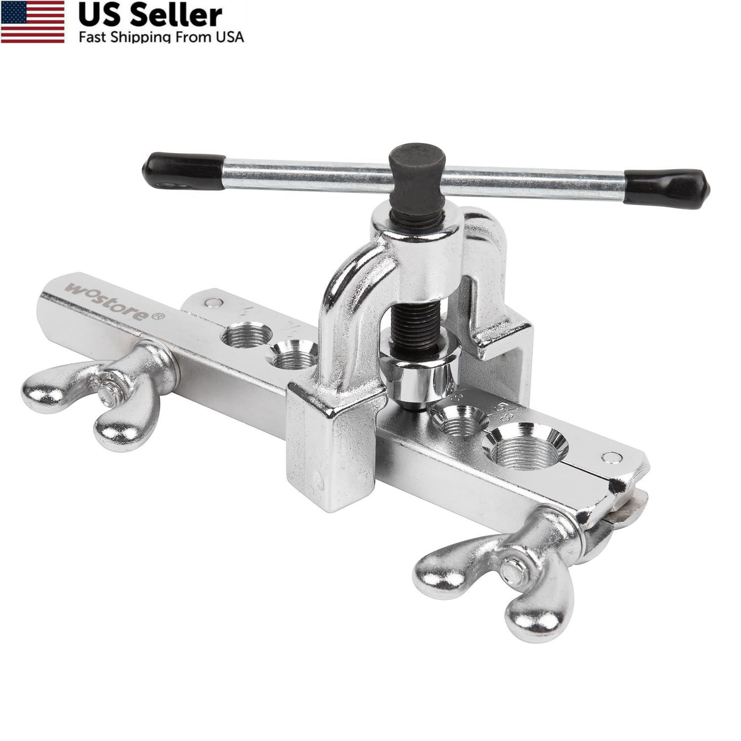 Wostore Single Flaring Kit, 7 Dies 3/16-5/8 Inch 7 Flaring, Silver