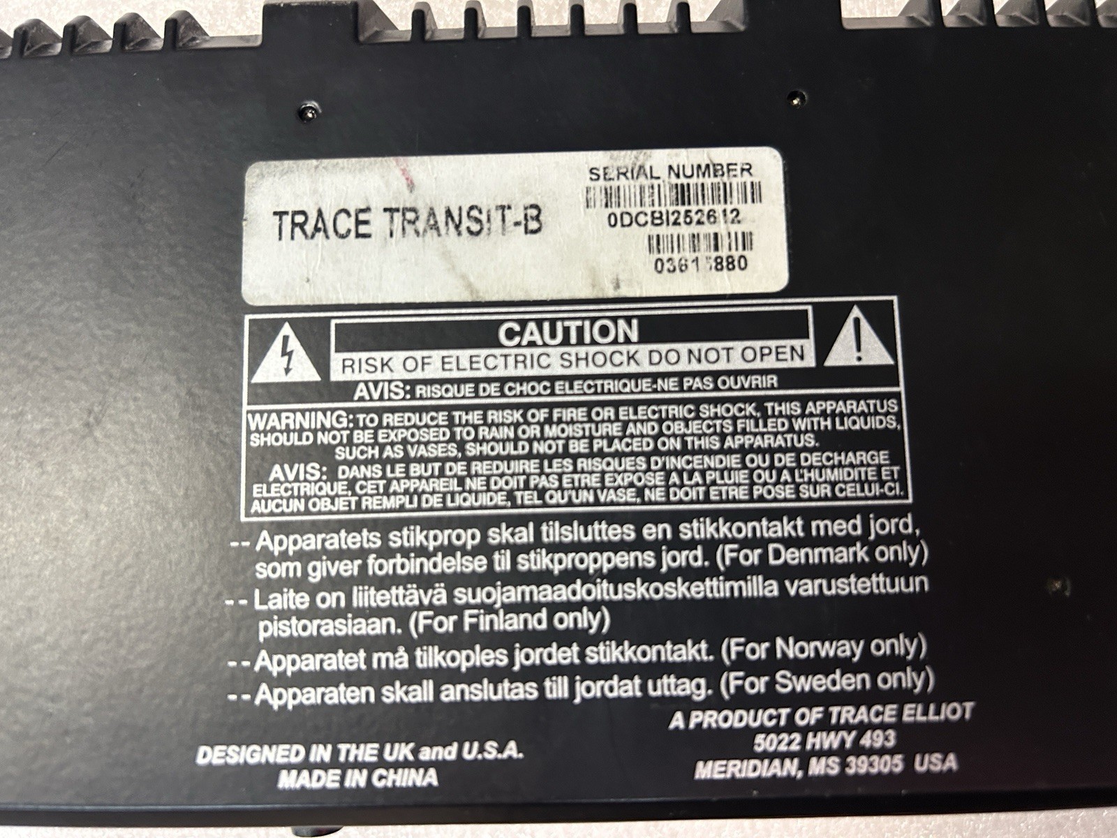 Trace Elliot Transit-B Bass Effects