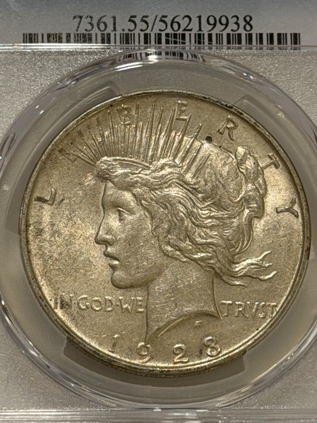 1923 D Peace Silver Dollar PCGS AU55 Better Date Peace